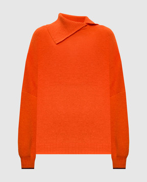 Twinset Orange sweater with wool 252AT3111