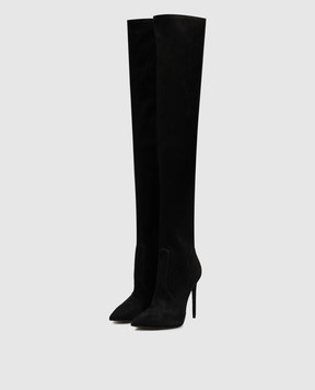 Babe Pay Pls Black suede over-the-knee boots 626110ZA