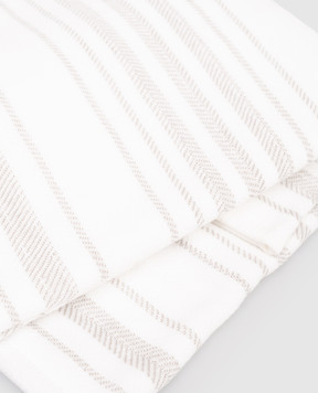 L'appartement White Stripe Towel STRIPEGAUZEHANDTOWEL