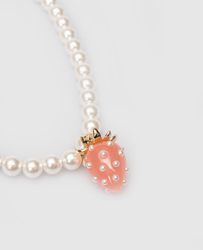 Casablanca White Strawberry necklace with gold plating ASP26JW36901