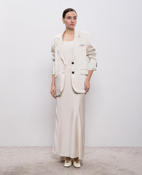 Peserico Beige silk top E0892102372