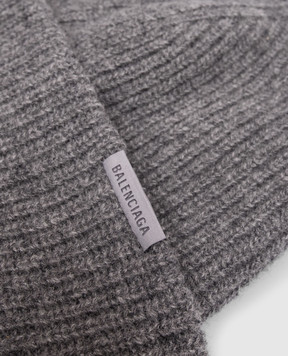 Balenciaga Gray wool beanie hat A001NH4G6B0