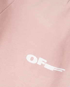 Off-White Children's pink sweatpants with logo print 44GCH00AS26F002