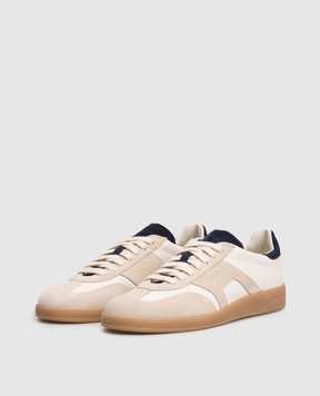 Santoni White leather sneakers with logo WBPL61285FARTEFR