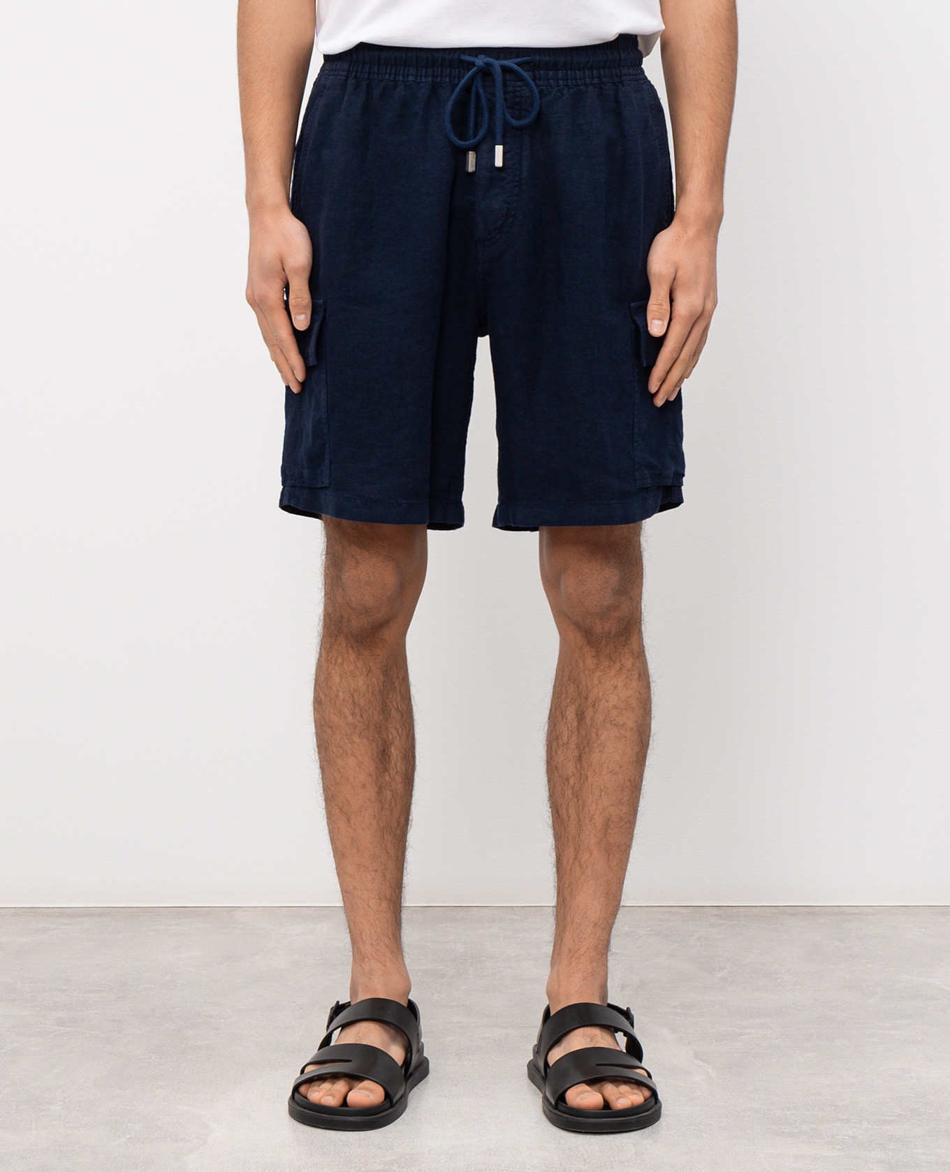 

Blue linen cargo shorts Vilebrequin
