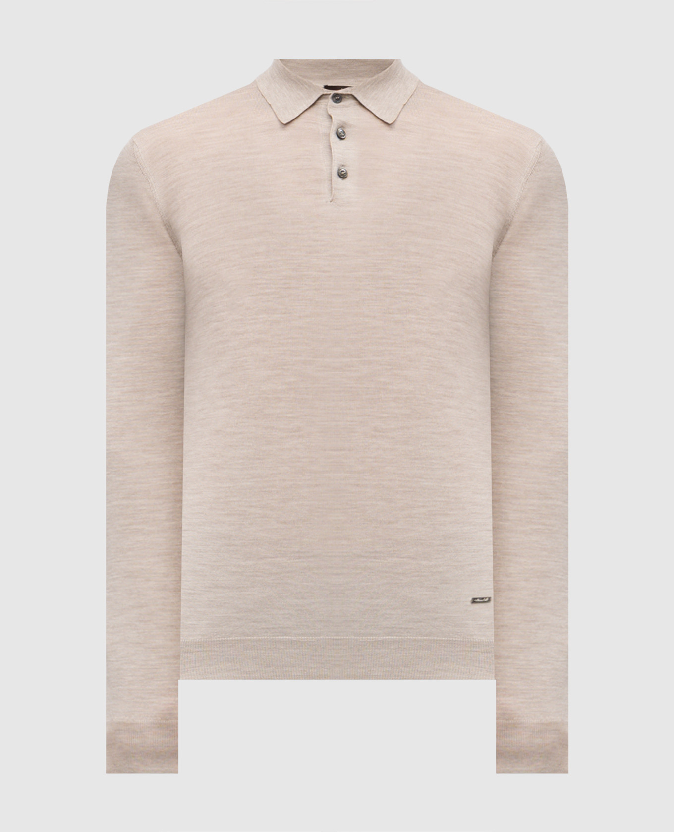 

Beige wool polo shirt Enrico Mandelli