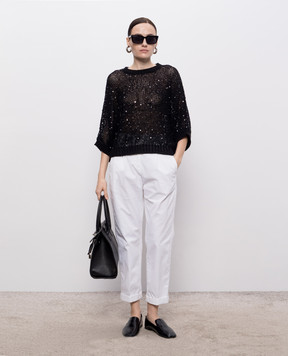 Peserico Black sequined jumper E99512F039117A