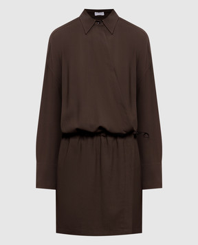 Brunello Cucinelli Brown dress with wool MG542AB1A1