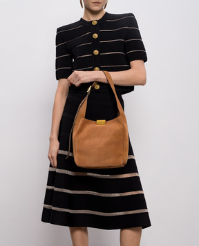 Gianni Chiarini Brown suede bag Luz BS12330CMPL