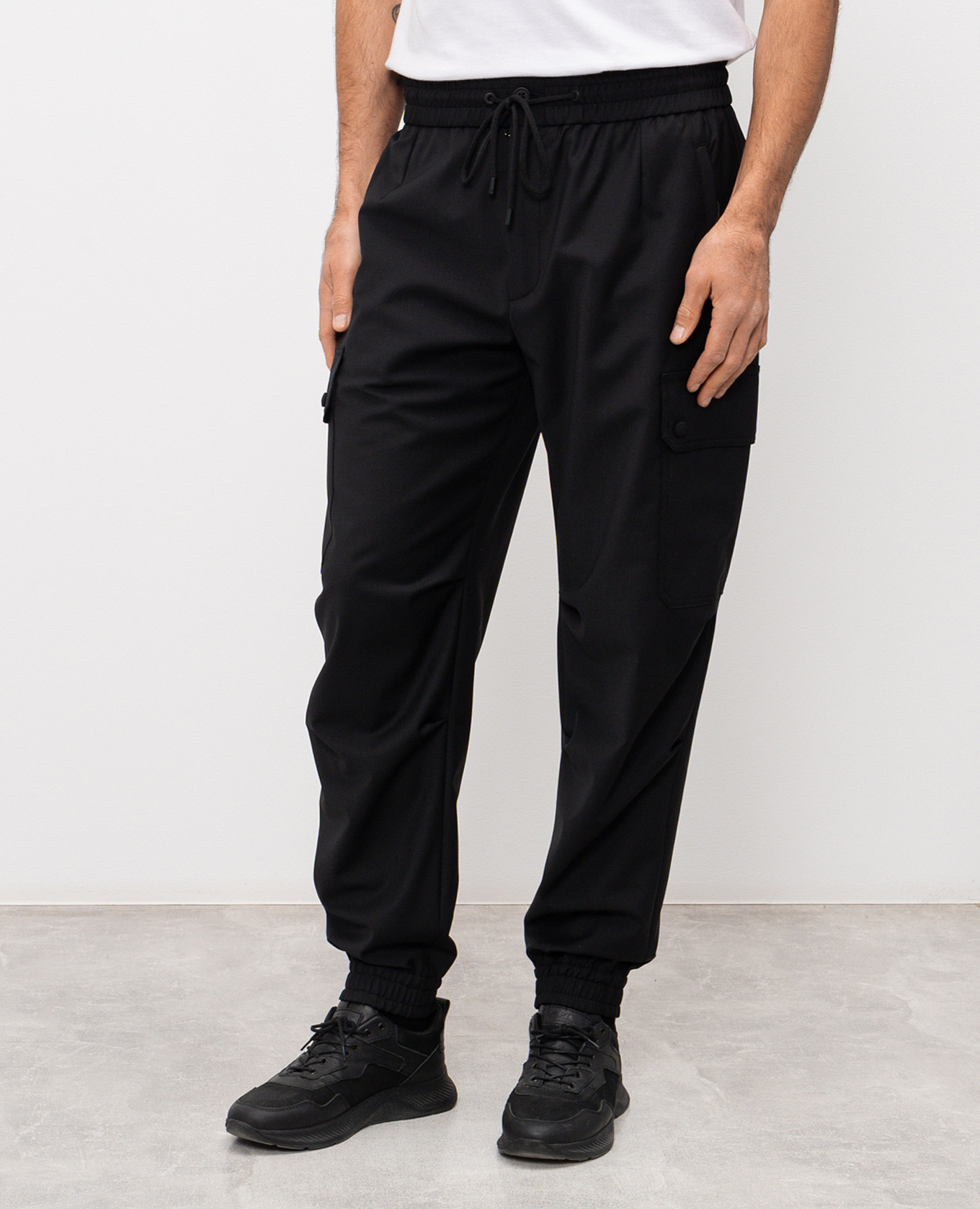 Black wool cargo joggers Dolce&Gabbana 3