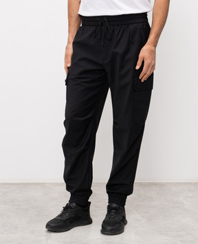 Dolce&Gabbana Black wool cargo joggers GP14PTGK306
