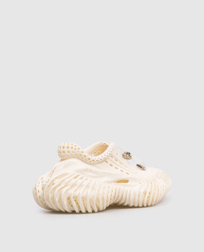2AM Beige sneakers with textured logo BUS6GL20250115C