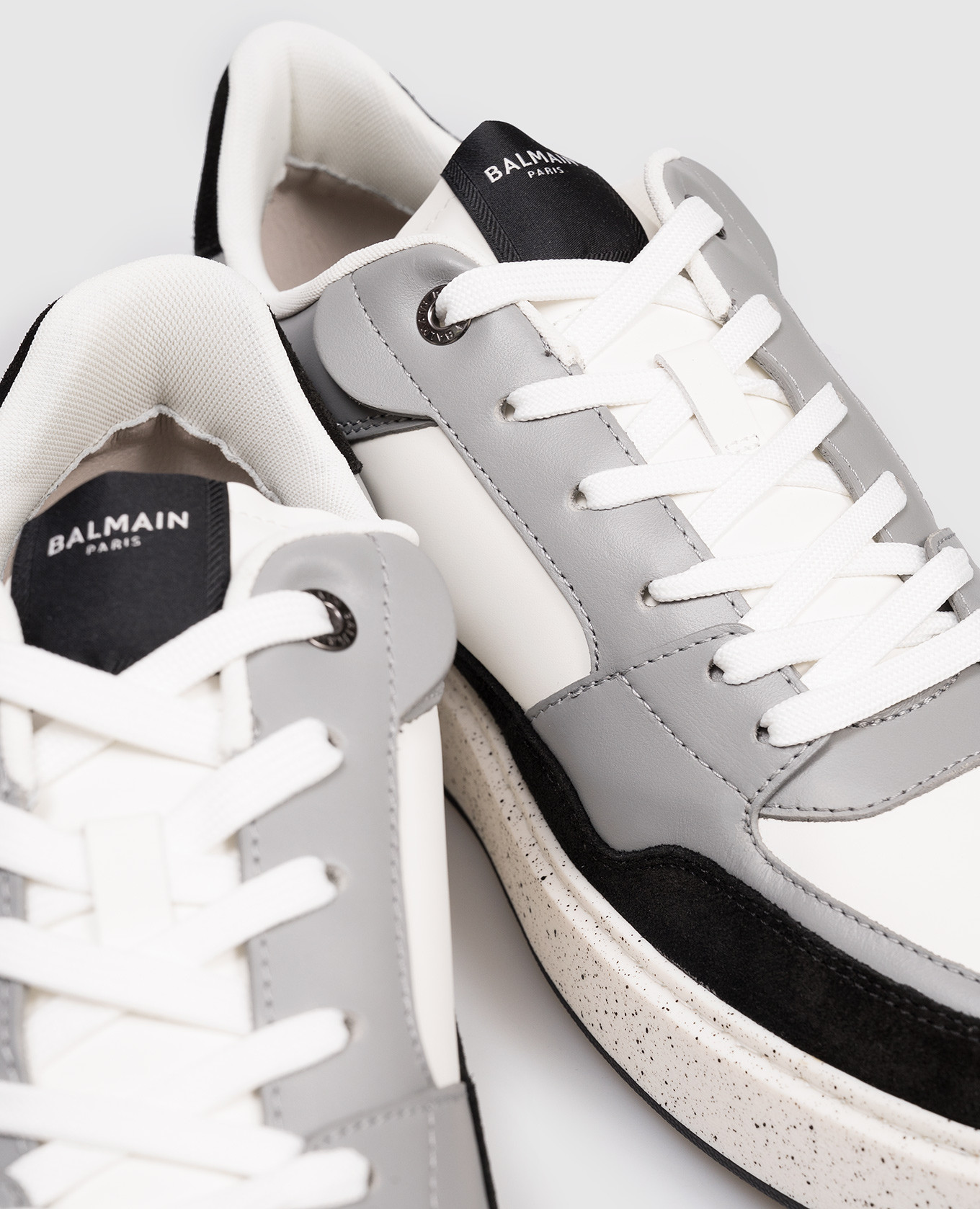 

B-Court Flip Leather Sneakers Balmain, White