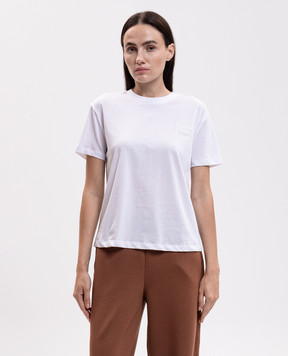 Twinset White T-shirt with logo patch 262TT2552
