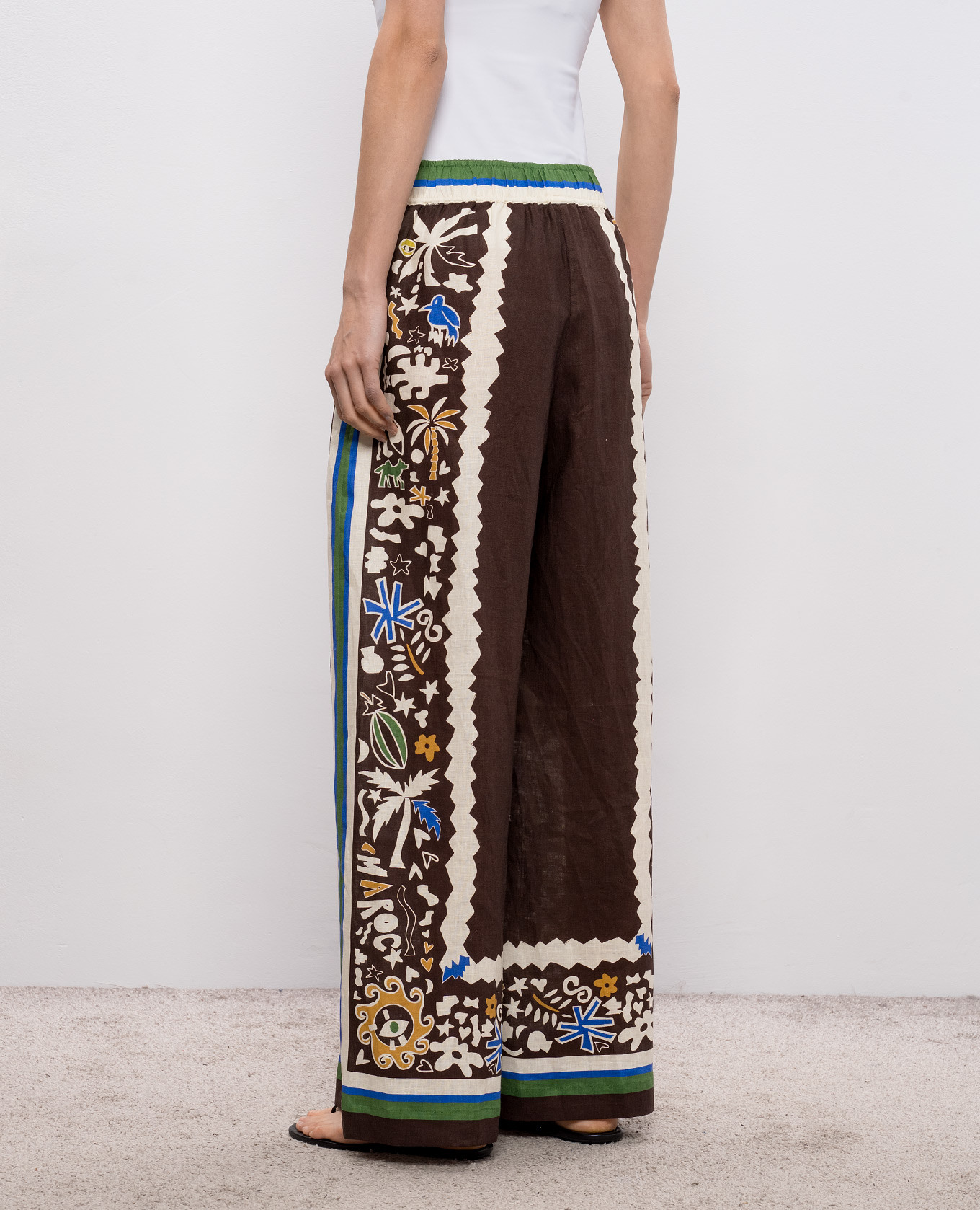 Maroc brown linen pants Alemais 4