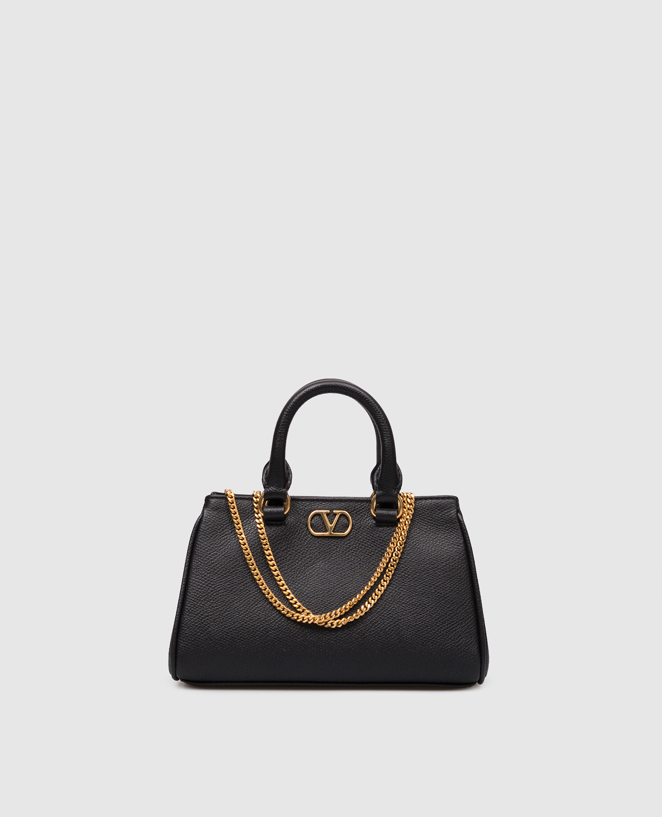 Black VLogo mini leather bag