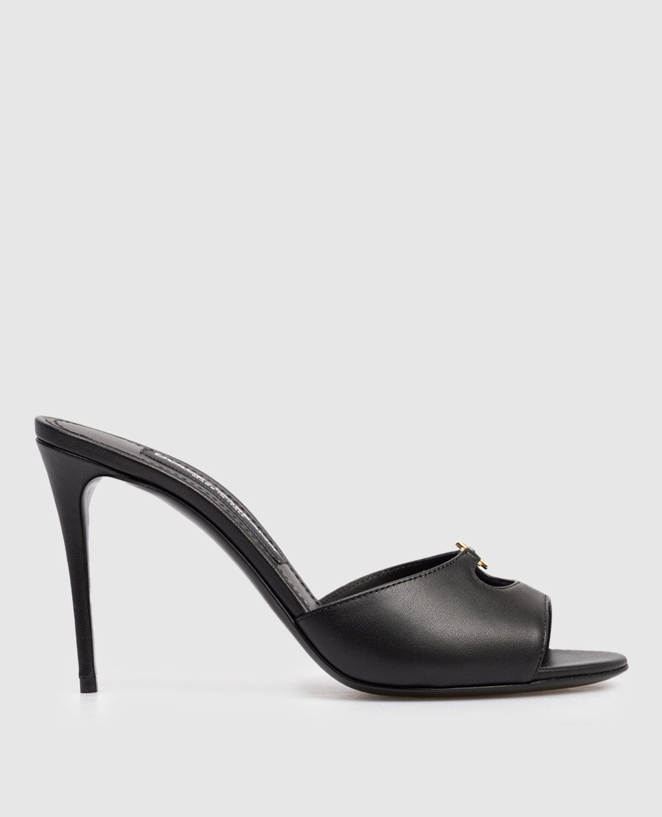 

Black leather mules with DG logo Dolce&Gabbana
