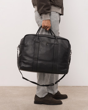 Gianni Chiarini Black travel bag with embossed logo BSNB20219GRNCRV