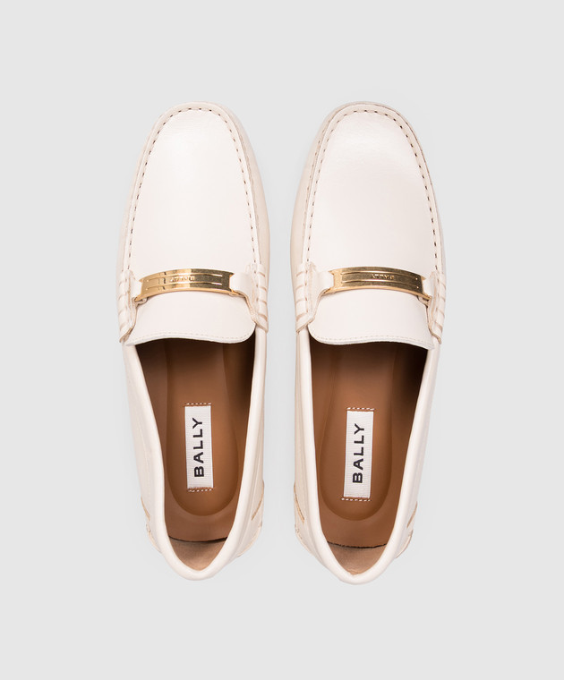 Bally White Leather Loafers Bally - Clay white leather loafers WD051SVT005 - shop with  main image 4