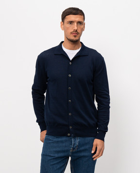 Pini Parma Blue cotton cardigan CARDBL