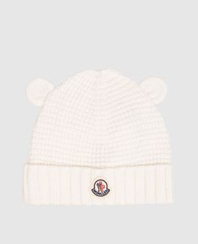 Moncler ENFANT Ivory wool children's hat L29513B00005M1131