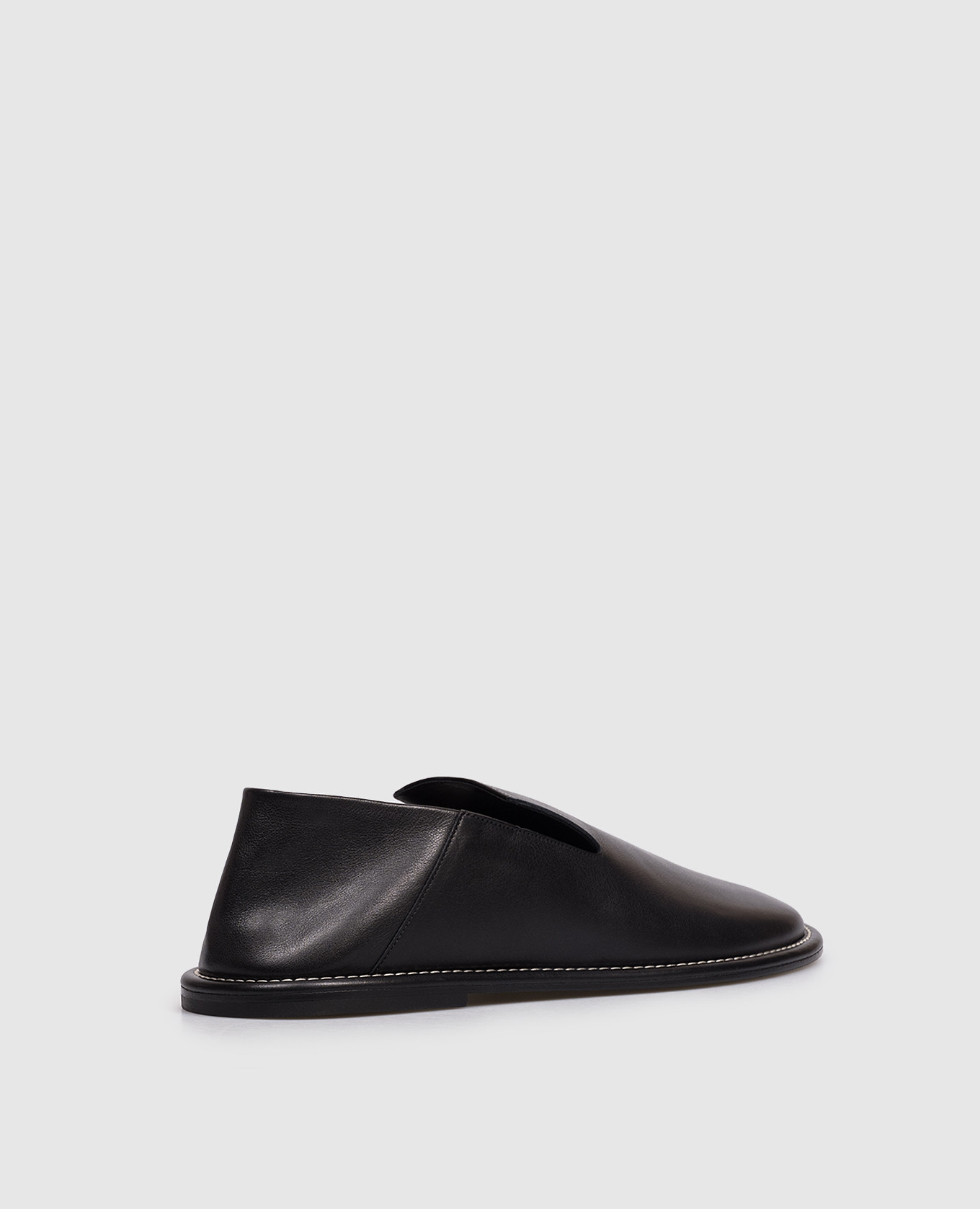 Black leather loafers with double construction Ami Paris 3