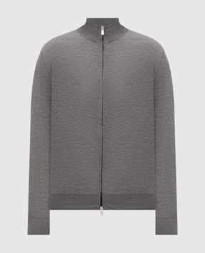 Brunello Cucinelli Grey wool and cashmere cardigan M2400106