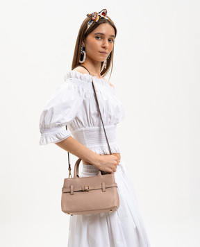 Gianni Notaro Beige leather bag Dollaro 235DOLLAROORO