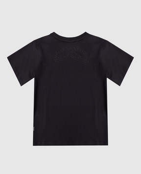 Sprayground Children's black T-shirt with embroidered logo SPY1459BLK