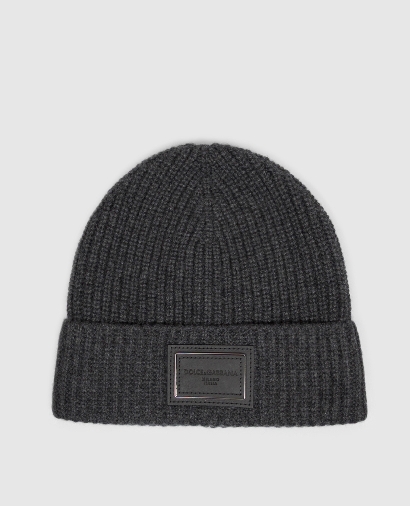 Gray cashmere hat