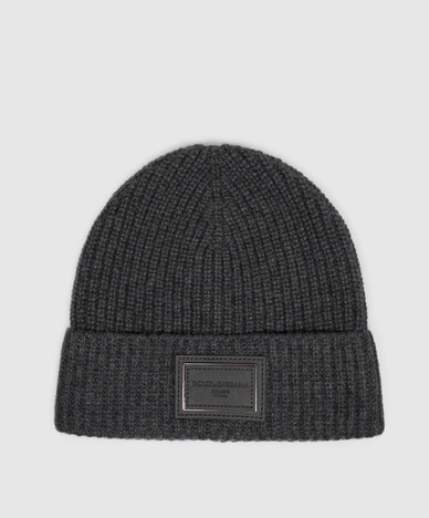 Gray cashmere hat
