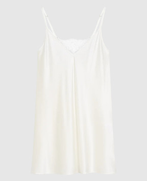 Dore & Rose White silk nightgown with lace PREMIUMSILKBRIDALSLIPDRESS
