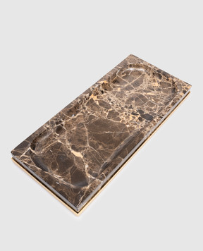 Treesseci Brown Marble Palace Bathroom Vanity Stand PA66AEMGD