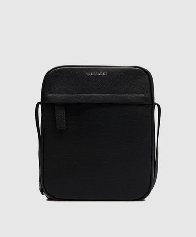 Black leather bag