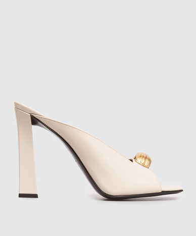 Mya beige Leder-Mules