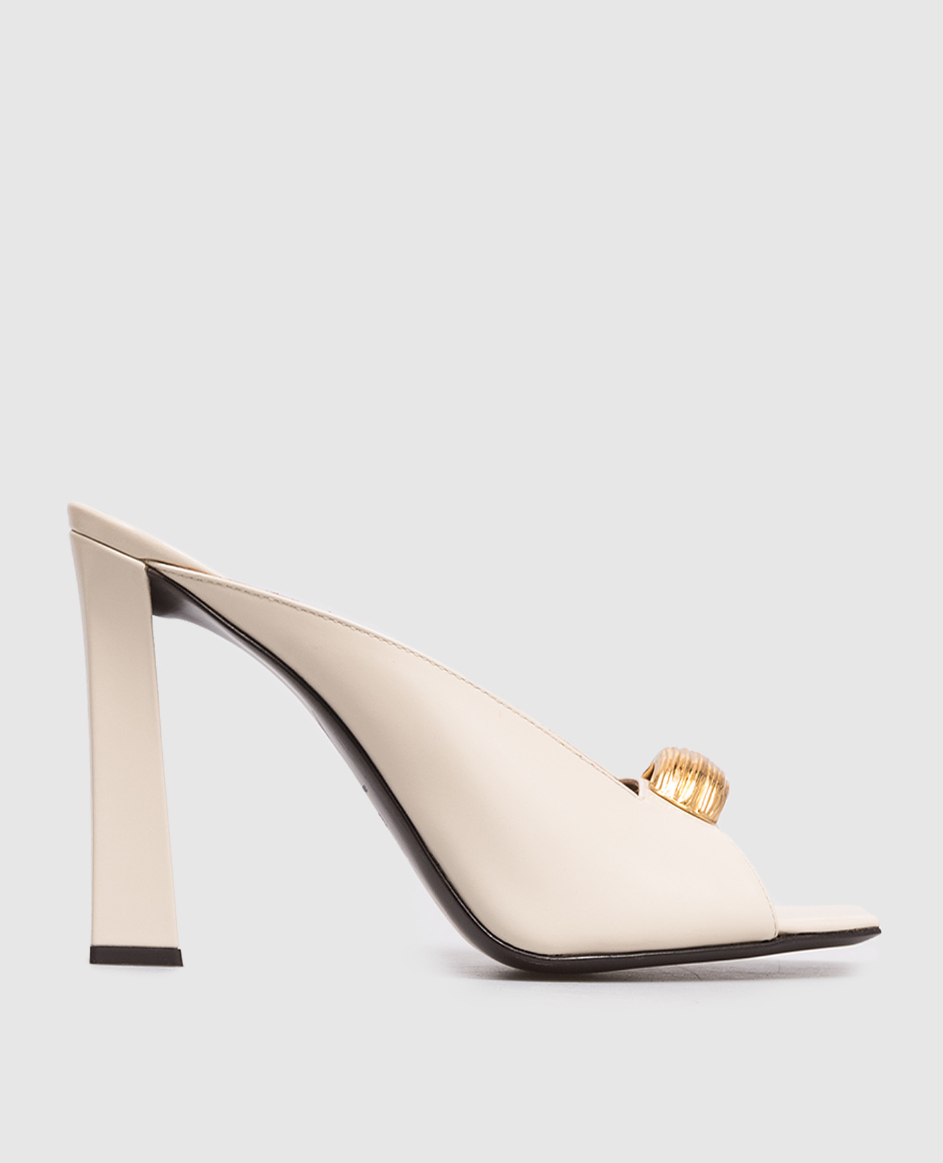 Mya beige leather mules