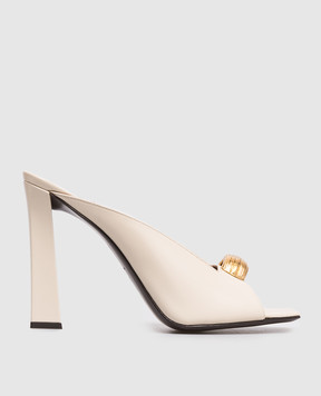 Giuseppe Zanotti Mya beige leather mules E600027
