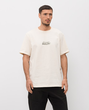 Riotdivision Beige Plague T-shirt with print RDPLGDWNTS