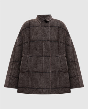 BOBOUTIC Brown coat with wool pattern 5187
