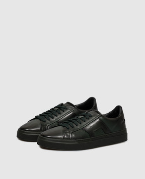 Santoni Green leather sneakers MBGT22018PINRGON
