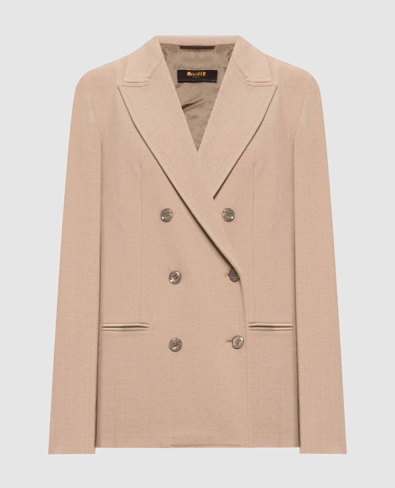 

Beige double-breasted jacket MooRER