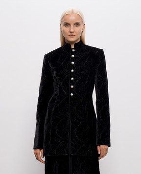 Ann Demeulemeester Yana Marsina black velvet jacket with silk B0014267FA753