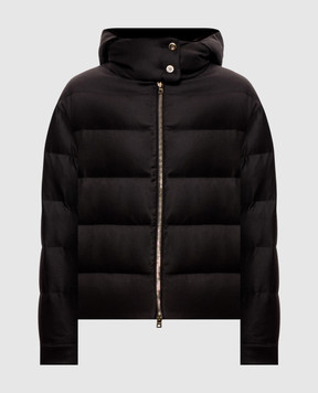 Herno Brown wool and silk down jacket PI002252D33541