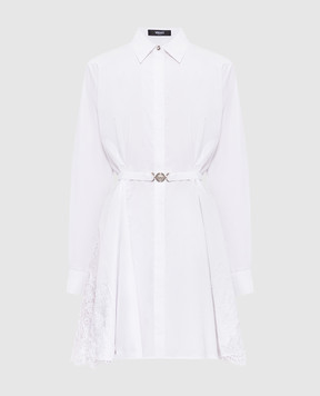 Versace White shirt dress with lace 10226201A13878
