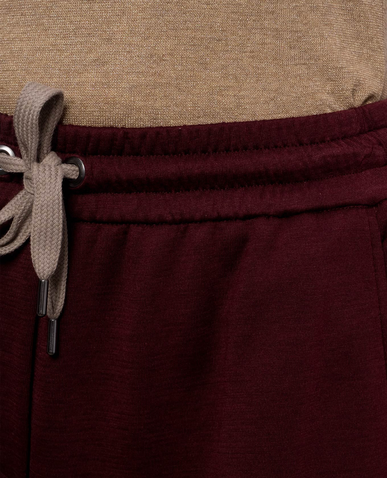 Burgundy sweatpants with silk Brunello Cucinelli 5