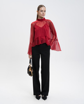 Twinset Red blouse with logo 252AT2213