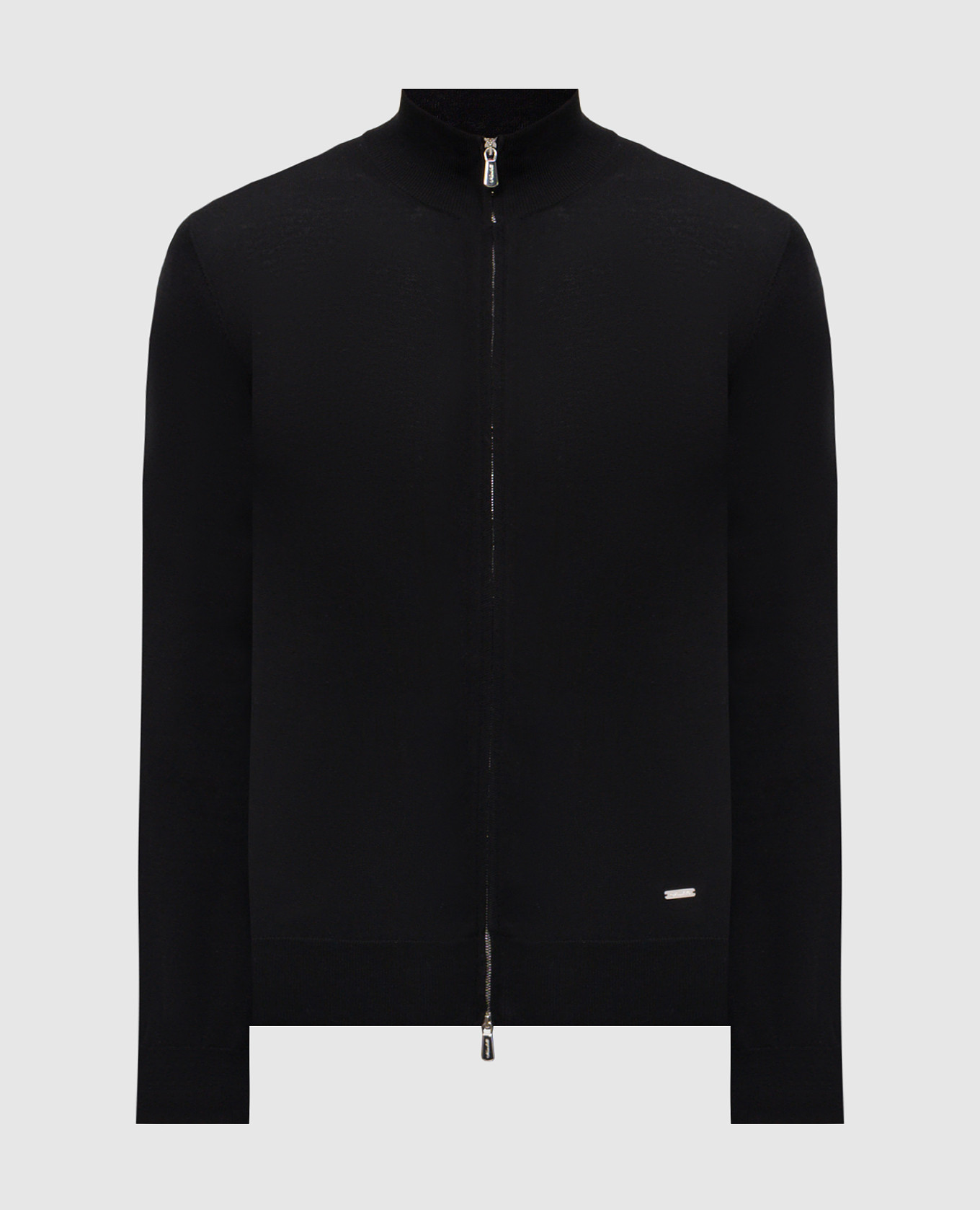 Black cardigan with silk