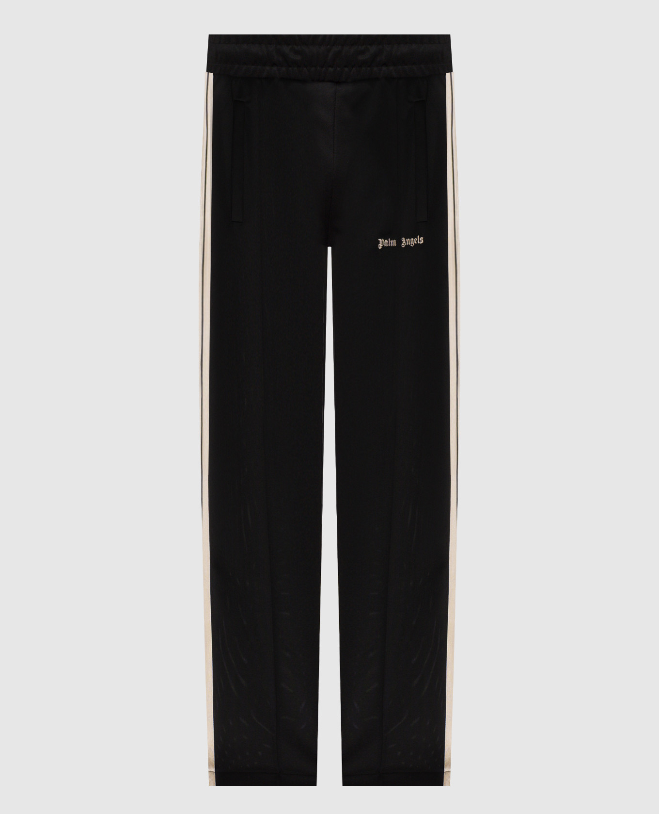 Black sweatpants with logo embroidery