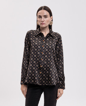 Momoni Black Arles silk shirt MOSH00104MO