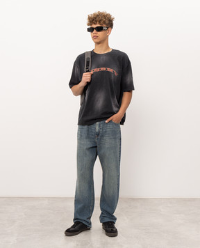 Misbhv Grey T-shirt with logo print 261U123